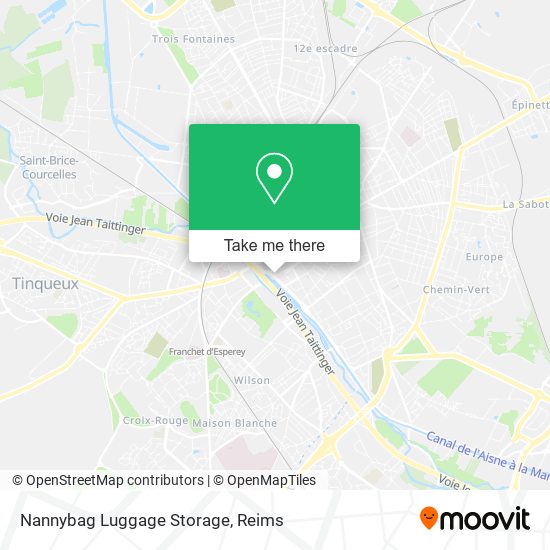 Nannybag Luggage Storage map