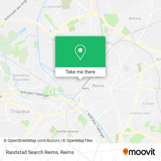 Mapa Randstad Search Reims