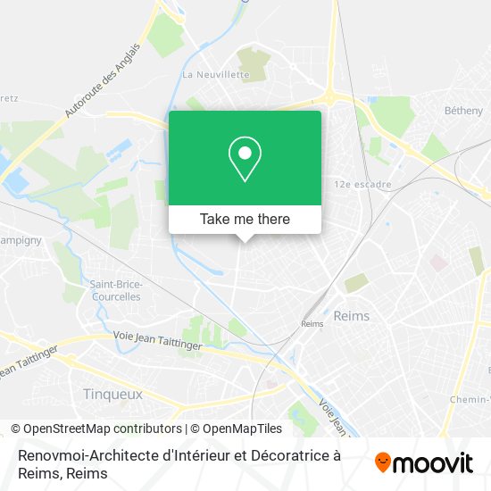 Mapa Renovmoi-Architecte d'Intérieur et Décoratrice à Reims