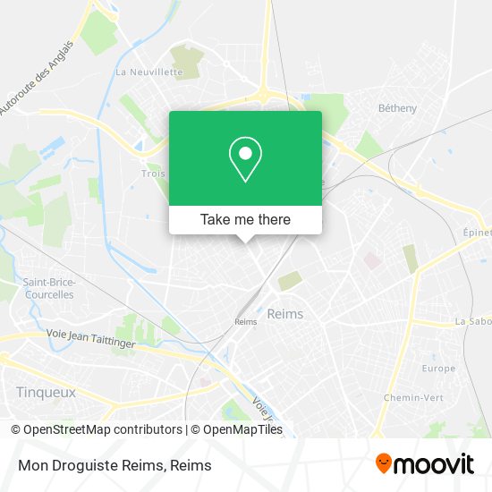 Mapa Mon Droguiste Reims