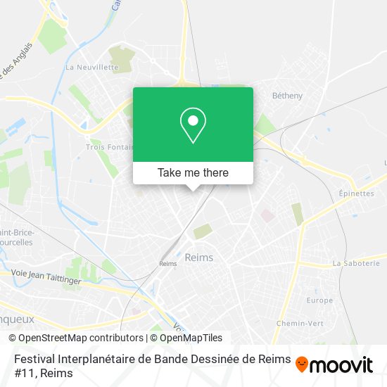 Festival Interplanétaire de Bande Dessinée de Reims #11 map