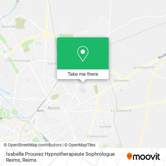 Mapa Isabelle Prouvez Hypnotherapeute Sophrologue Reims