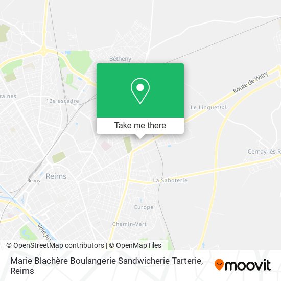 Mapa Marie Blachère Boulangerie Sandwicherie Tarterie