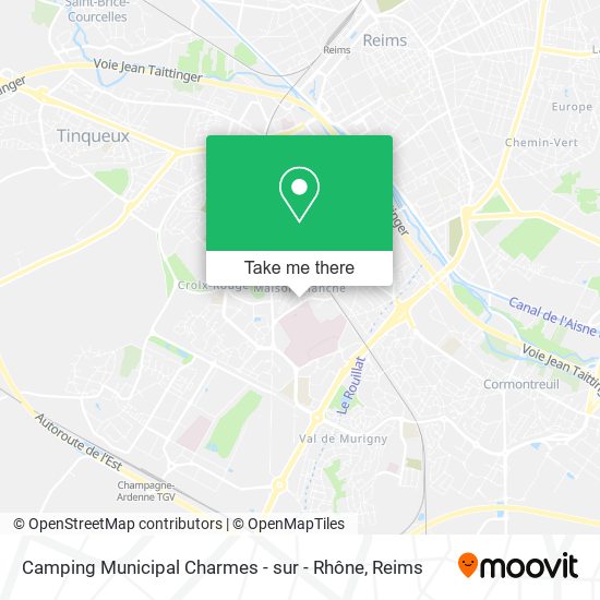 Camping Municipal Charmes - sur - Rhône map