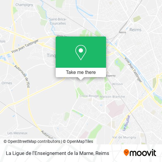 La Ligue de l'Enseignement de la Marne map