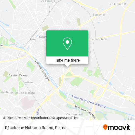 Résidence Nahoma Reims map