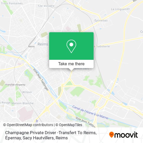 Champagne Private Driver -Transfert To Reims, Épernay, Sacy Hautvillers map