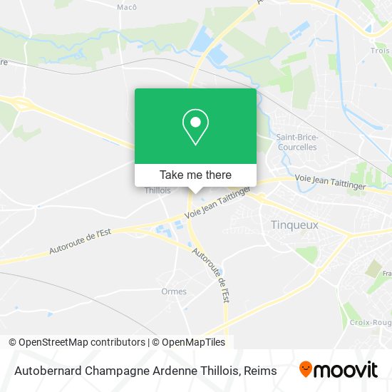 Autobernard Champagne Ardenne Thillois map