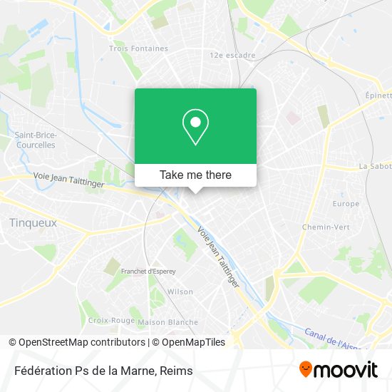 Fédération Ps de la Marne map