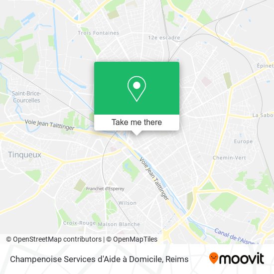 Champenoise Services d'Aide à Domicile map