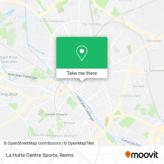 La Hutte Centre Sports map