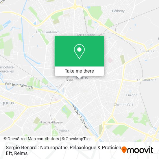 Sergio Bénard : Naturopathe, Relaxologue & Praticien Eft map