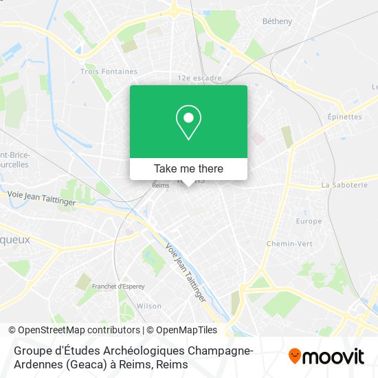 Groupe d'Études Archéologiques Champagne-Ardennes (Geaca) à Reims map