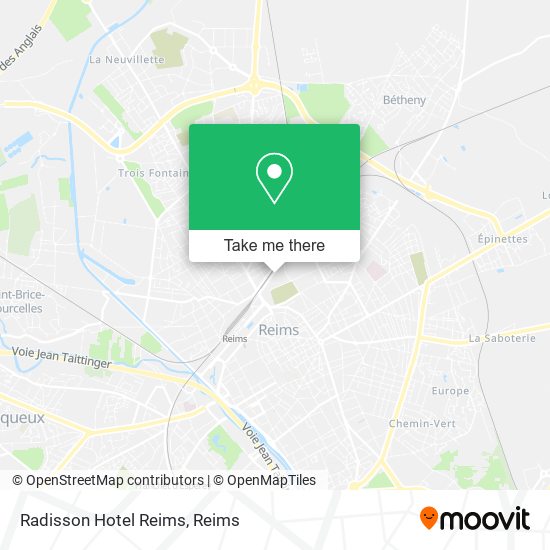 Radisson Hotel Reims map