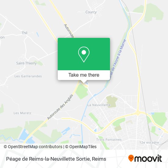 Péage de Reims-la-Neuvillette Sortie map