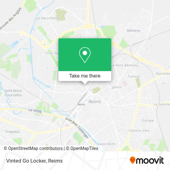 Vinted Go Locker map