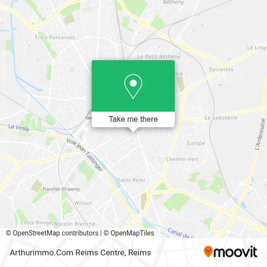 Arthurimmo.Com Reims Centre map