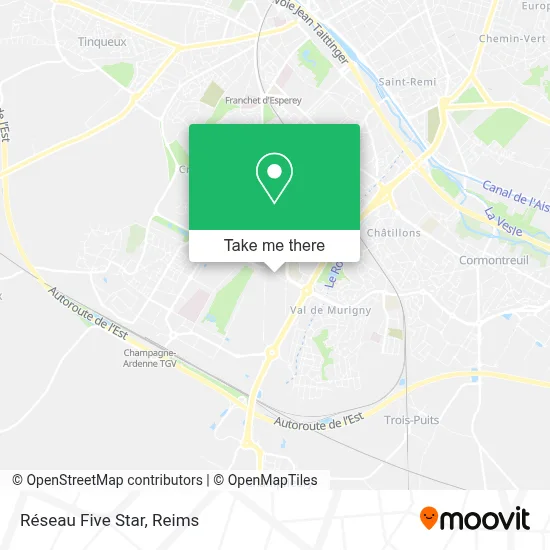 Réseau Five Star map
