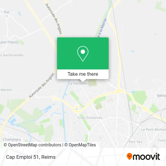 Cap Emploi 51 map