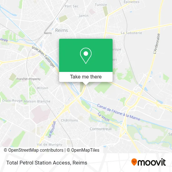 Total Petrol Station Access map