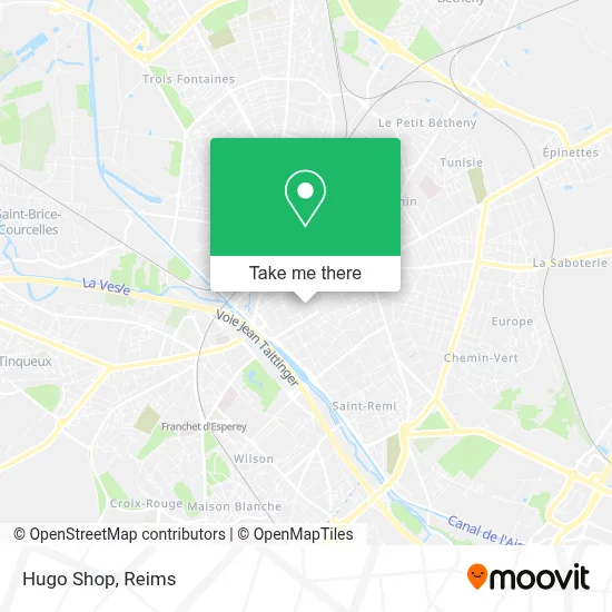 Hugo Shop map