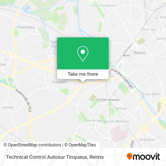 Technical Control Autosur Tinqueux map