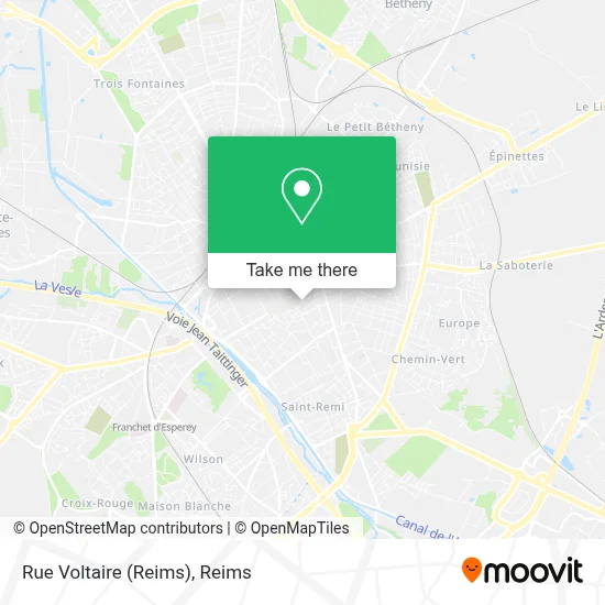 Rue Voltaire (Reims) map
