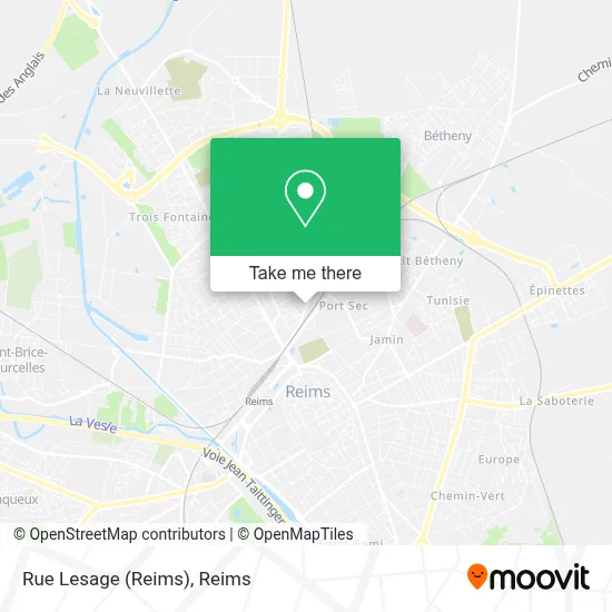 Rue Lesage (Reims) map
