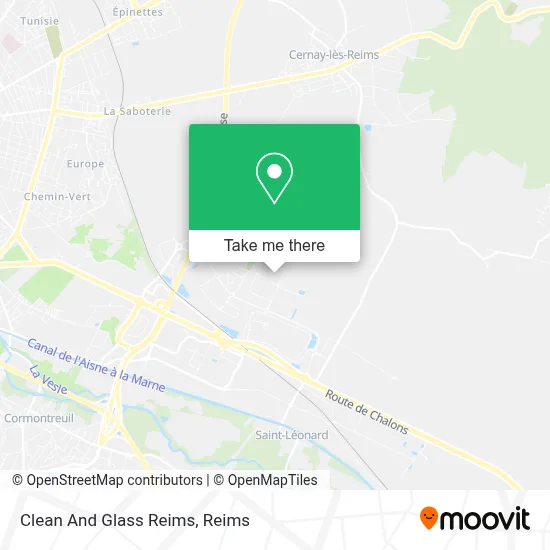 Clean And Glass Reims map