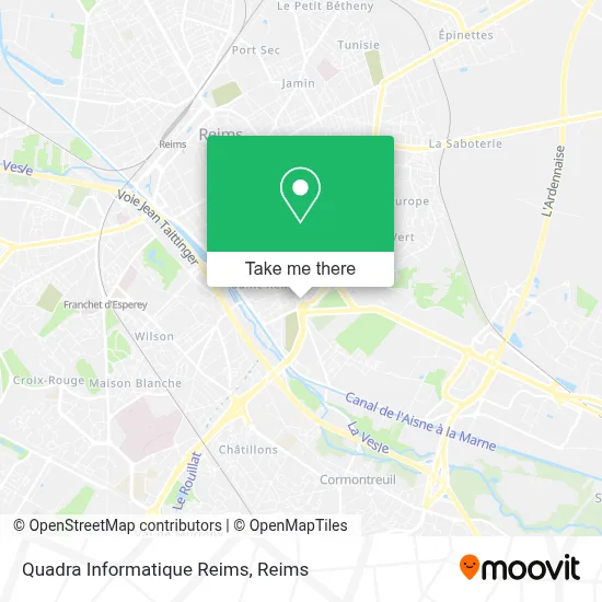 Quadra Informatique Reims map