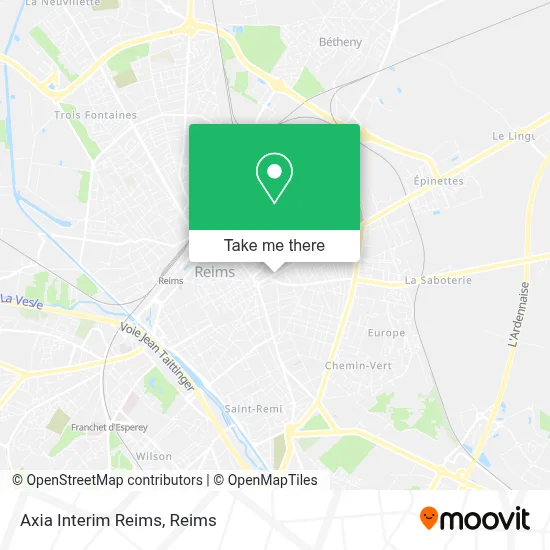 Axia Interim Reims map