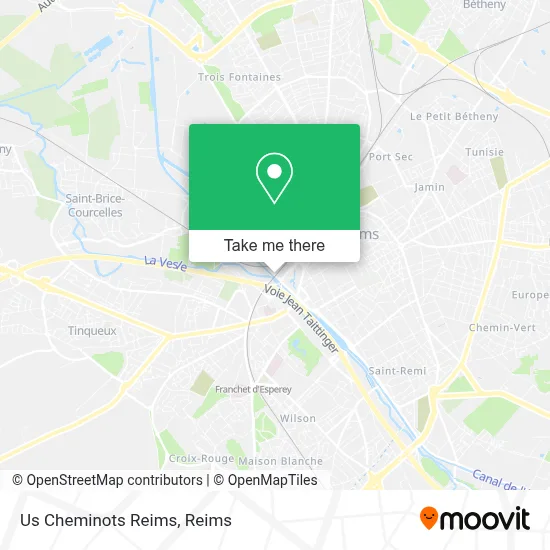 Us Cheminots Reims map