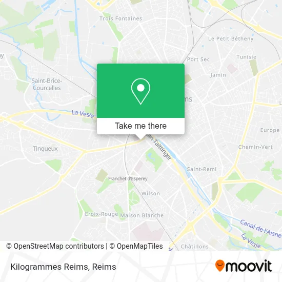 Kilogrammes Reims map