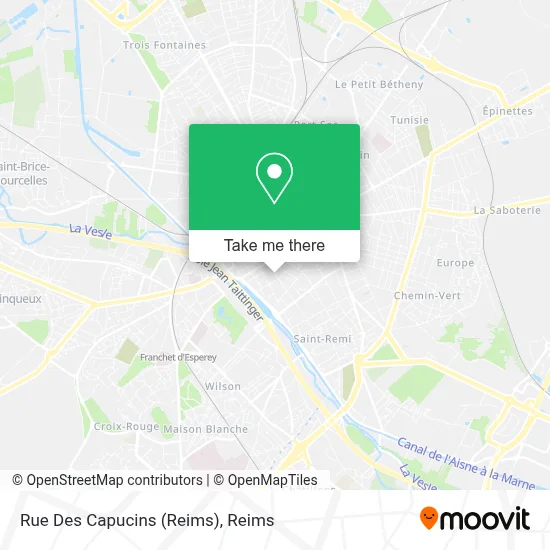 Rue Des Capucins (Reims) map