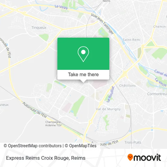 Express Reims Croix Rouge map