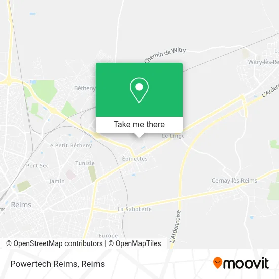 Powertech Reims map