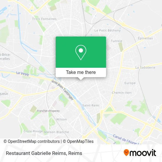 Restaurant Gabrielle Reims map