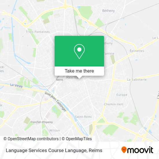 Language Services Course Language map