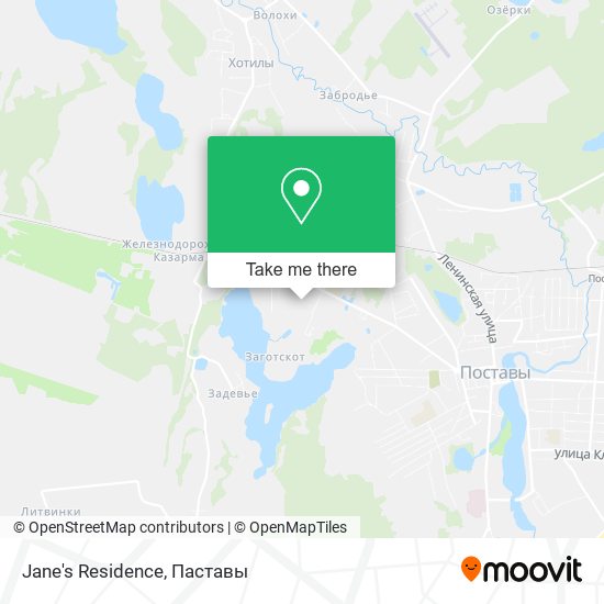 Jane's Residence map