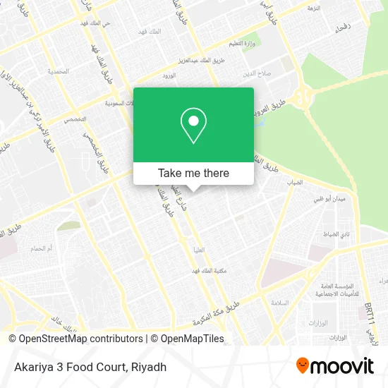 Akariya 3 Food Court map