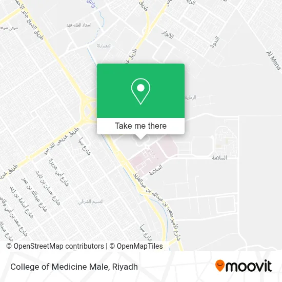 College of Medicine Male map