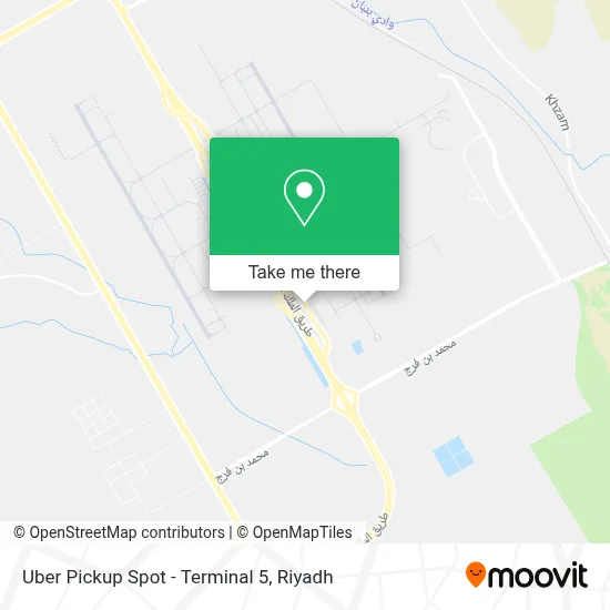 Uber Pickup Spot - Terminal 5 map