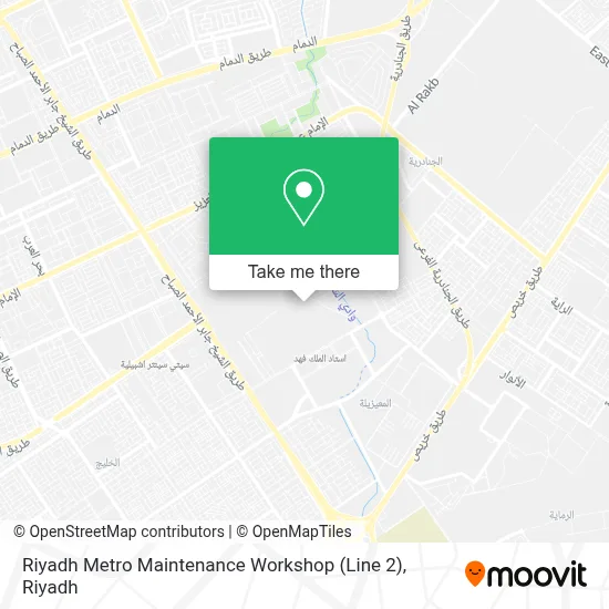 Riyadh Metro Maintenance Workshop (Line 2) map