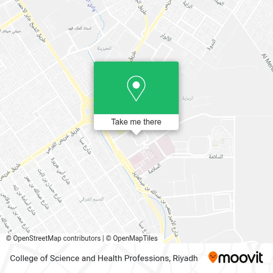 College of Science and Health Professions map