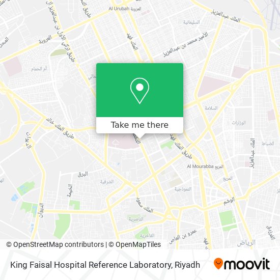 King Faisal Hospital Reference Laboratory map