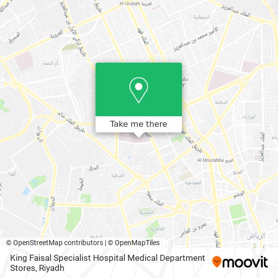 King Faisal Specialist Hospital Medical Department Stores map