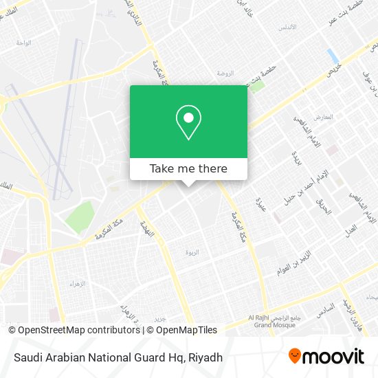 Saudi Arabian National Guard Hq map