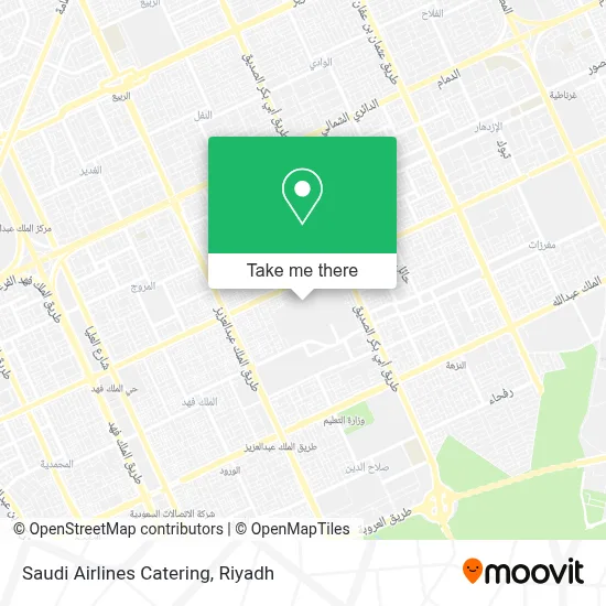 Saudi Airlines Catering map