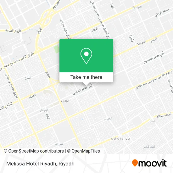 Melissa Hotel Riyadh map