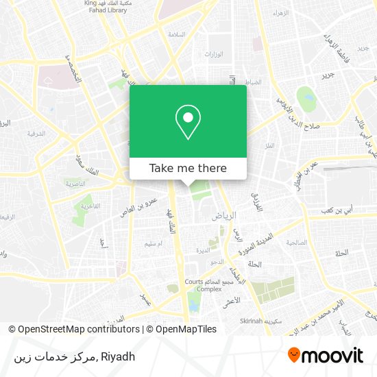 مركز خدمات زين map